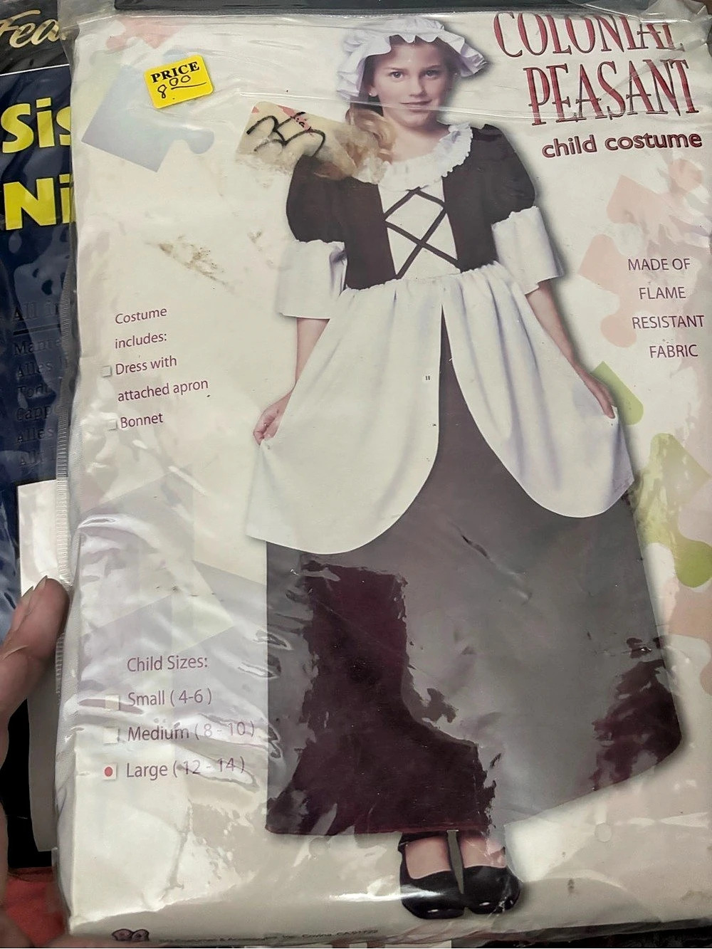 RG Costumes Colonial Peasant child costume Girls Large Colonial
